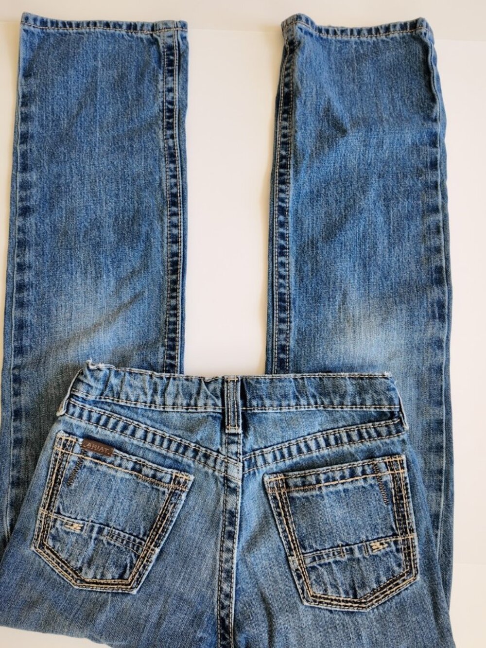 Ariat Denim Jeans kids Size 14 Straight Leg Blue Work Western Riding Pant